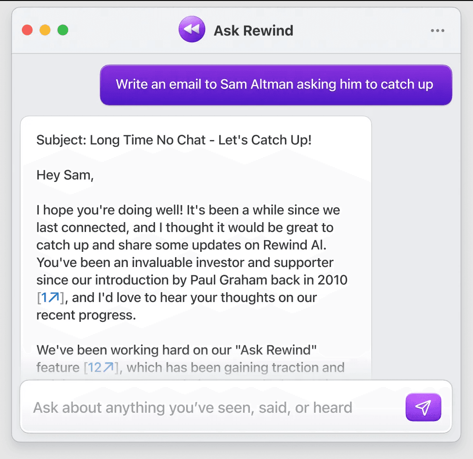 Leverage AI to find details, draft emails, and summarize it all