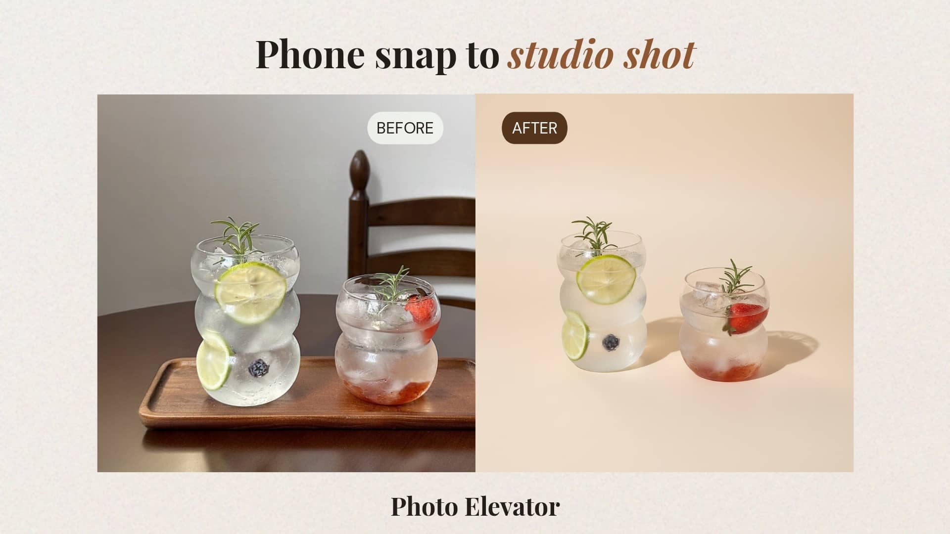 From a quick snap on your phone to a commercial grade studio shot