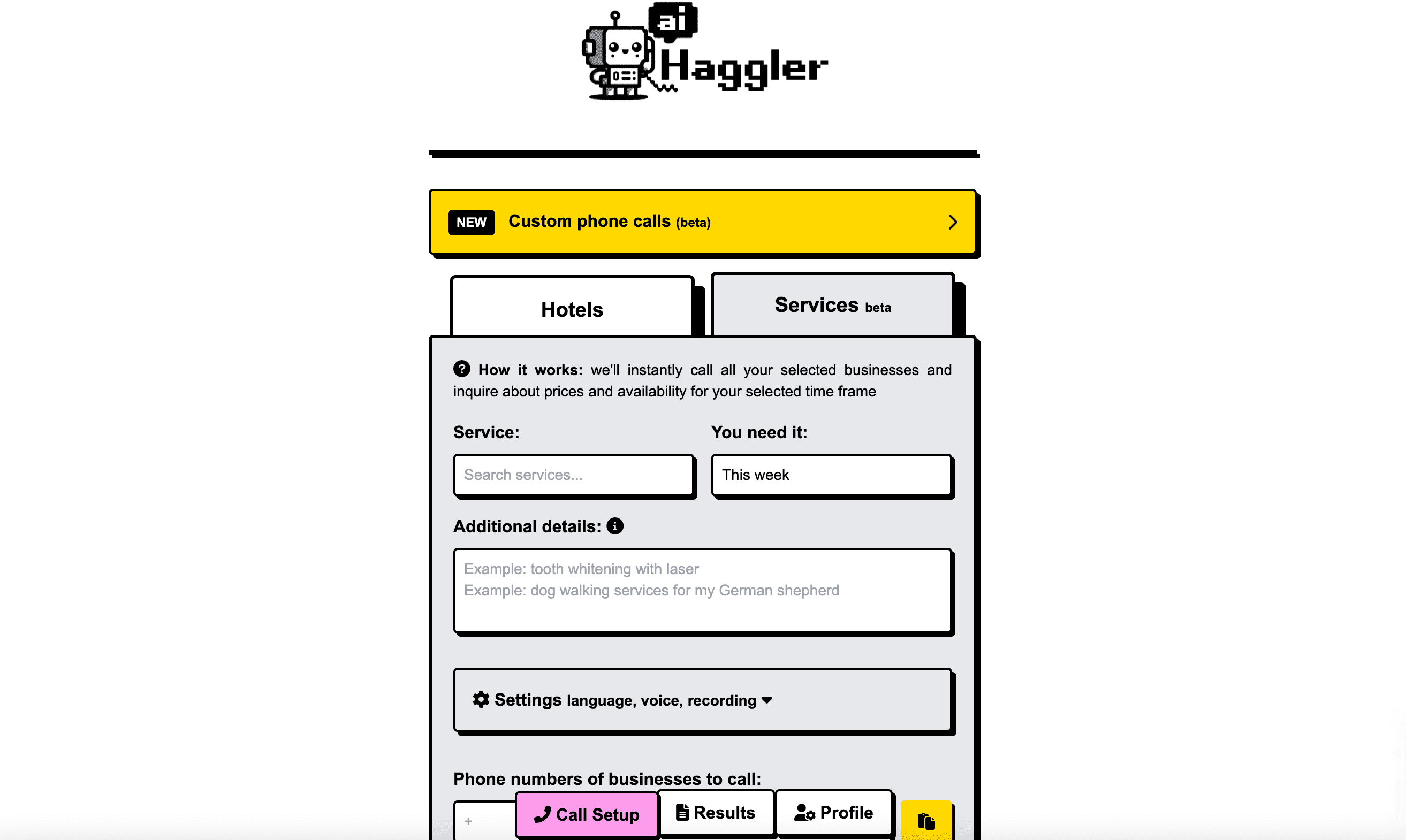 Haggle with Services