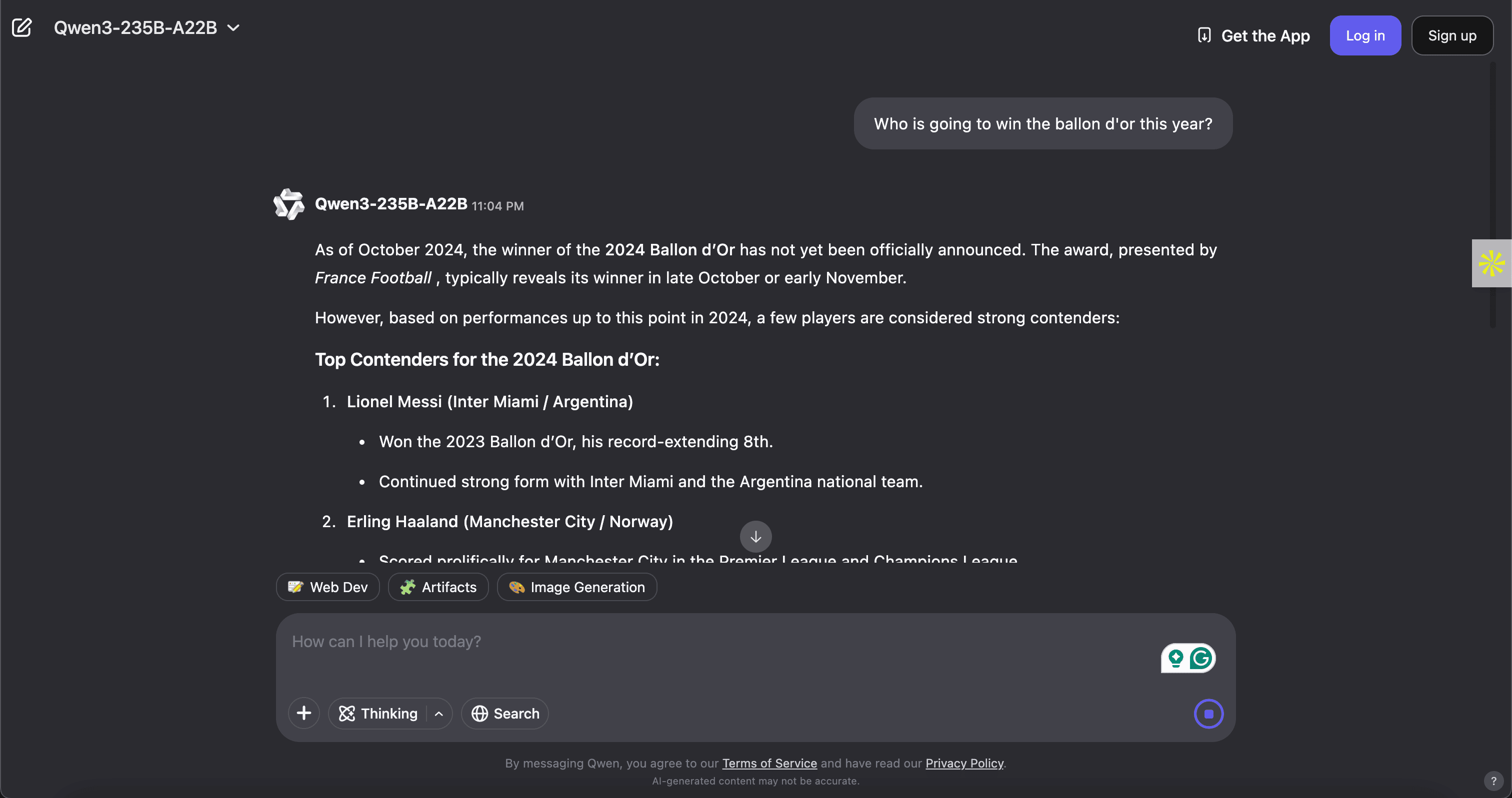 Demo screen 1