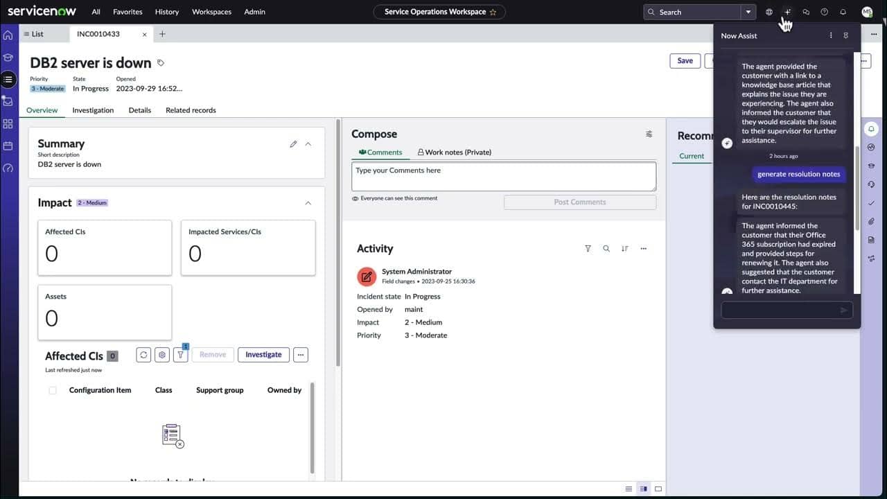Demo screen 1