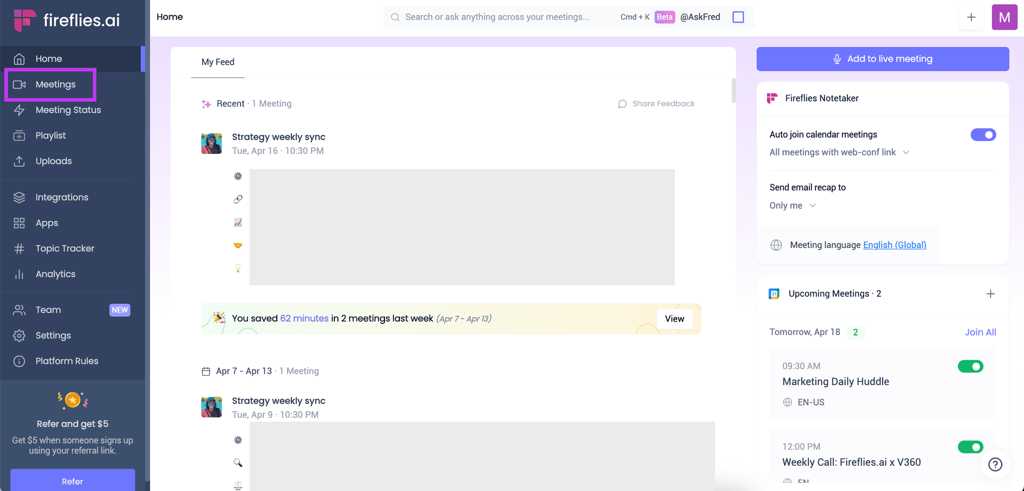 Demo screen 2