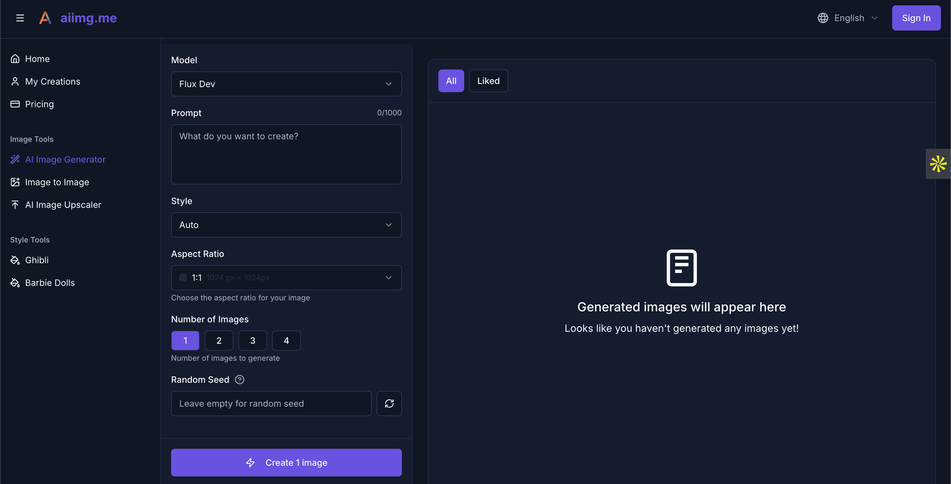 Demo screen 1