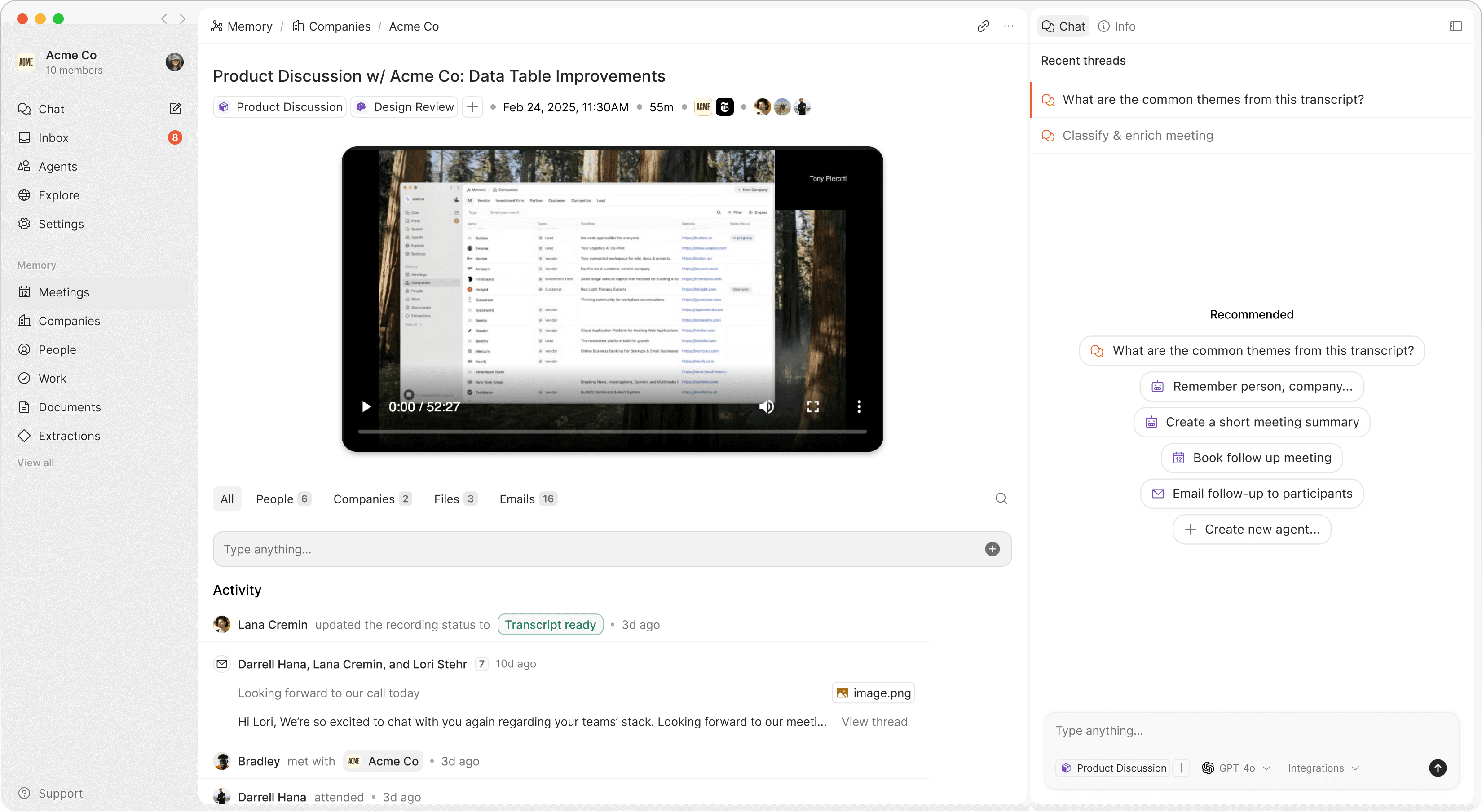 Demo screen 1