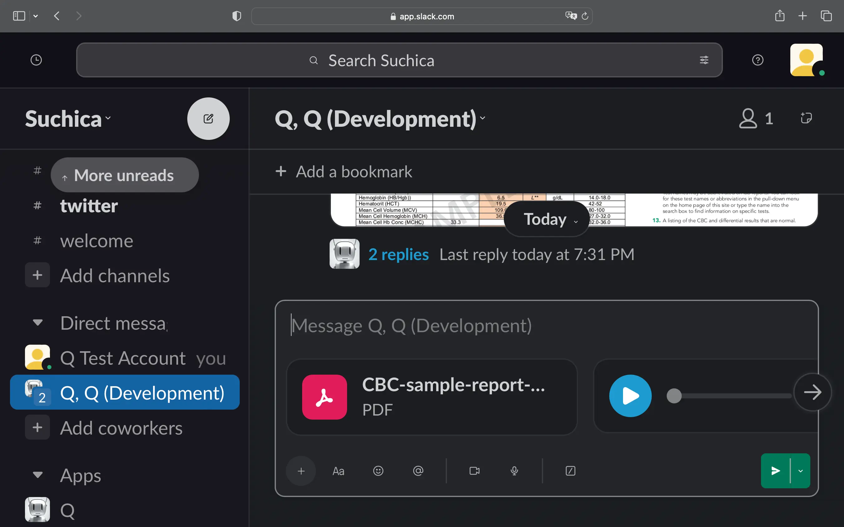 Demo screen 1