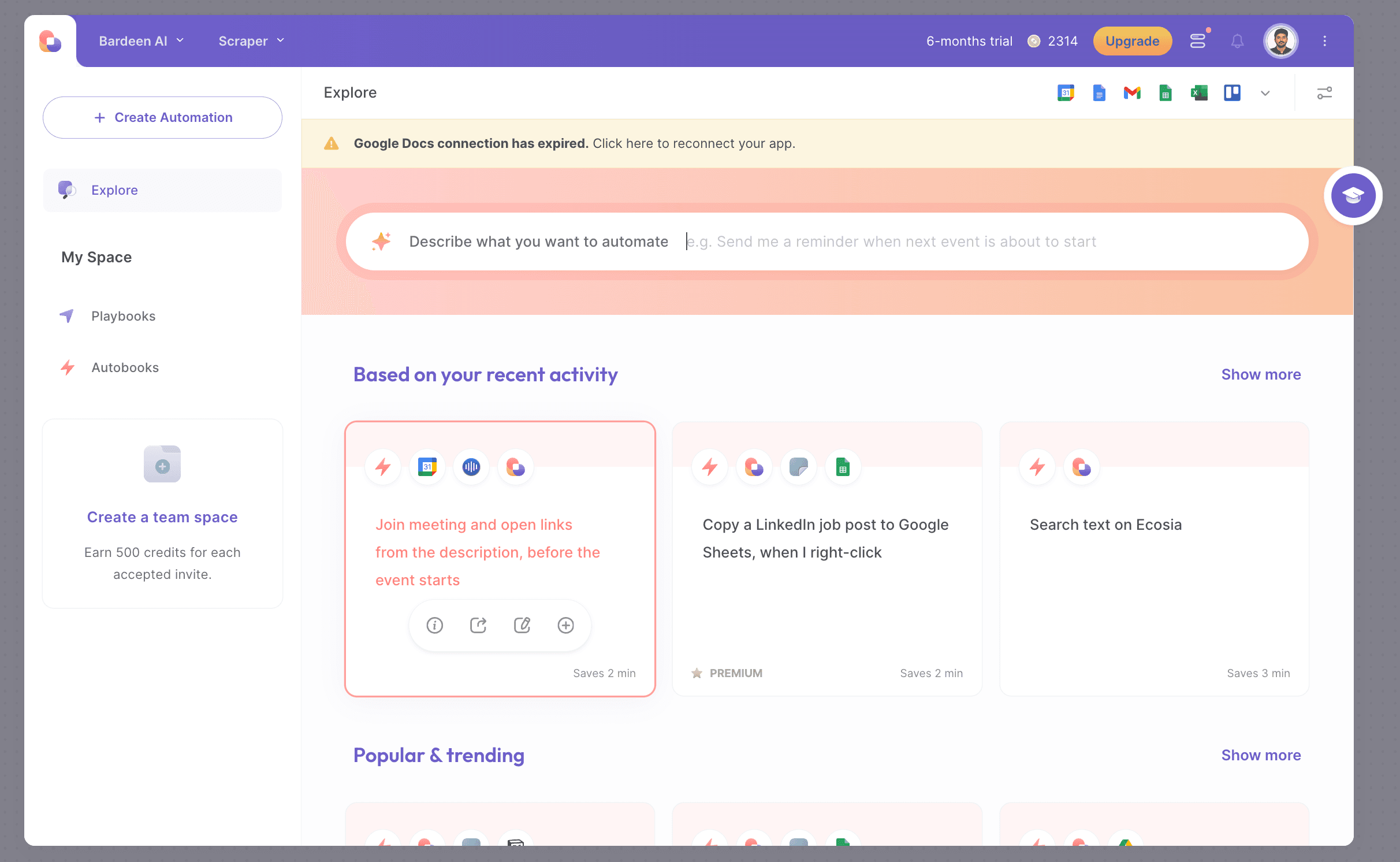 Demo screen 1