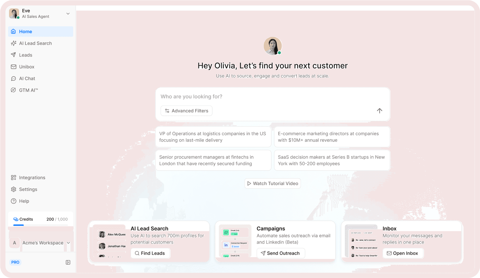 Demo screen 1