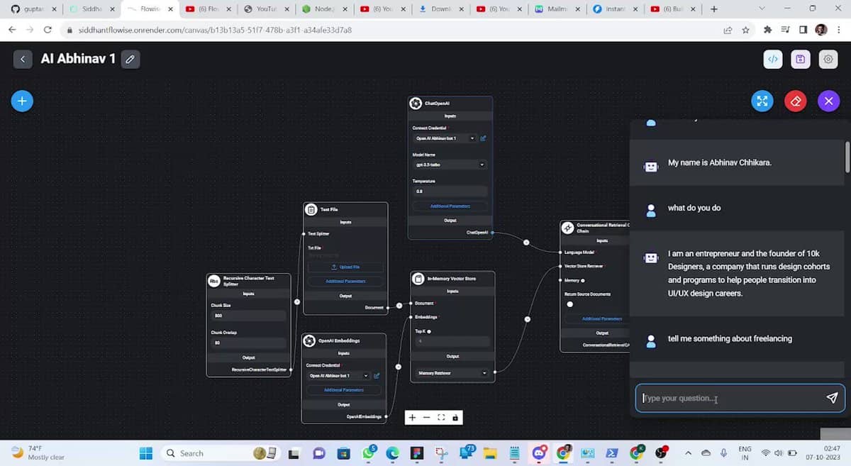 Demo screen 1