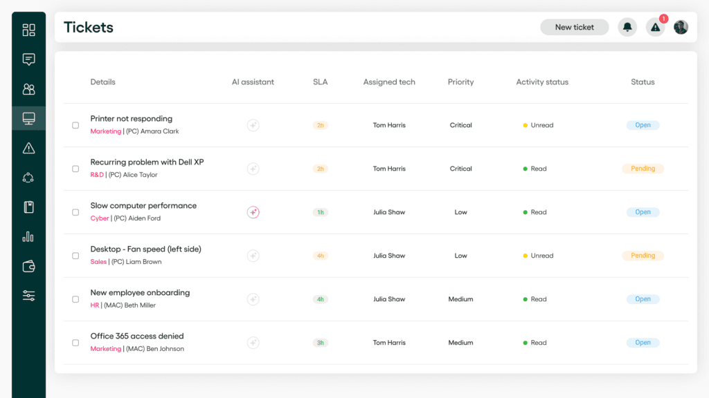 Demo screen 1