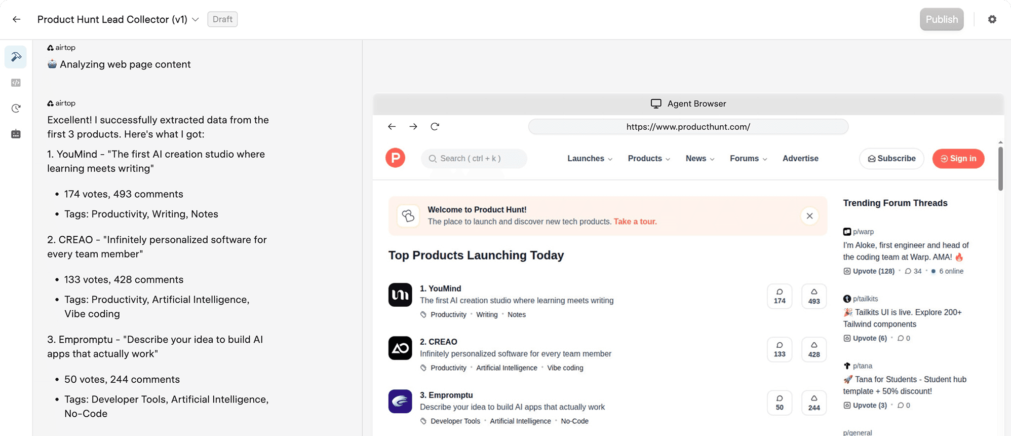 Demo screen 2
