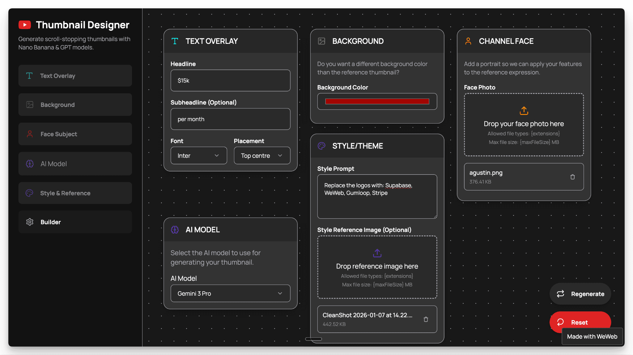Thumbnail Designer Frontend